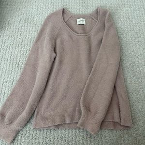 Abercrombie light pink sweater scoop neck